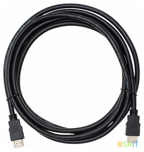 Кабель аудио-видео Cactus CS-HDMI.1.4-3 HDMI (m)/HDMI (m) 3м. позолоч.конт. черный