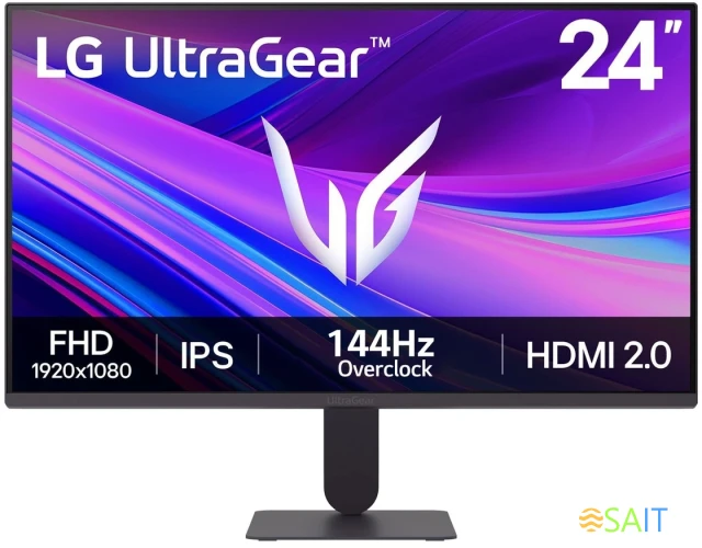 Монитор LG 23.8" UltraGear 24G411A-B черный IPS LED 16:9 HDMI матовая 1500:1 250cd 178гр/178гр 1920x1080 144Hz G-Sync FreeSync DP FHD 3.3кг