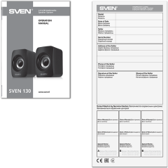 SVEN 130, чёрный, USB, акустическая система 2.0,  мощность 2x3 Вт(RMS) Sven 130