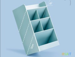 Органайзер настольный Deli 8939BLUE 120х91х205мм синий пластик