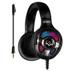 Игровые наушники с микрофоном SVEN AP-U1100MV, черный (USB, RGB, 7.1) SVEN AP-U1100MV SV-020828