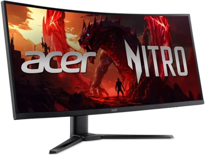 Монитор Acer 34" Nitro XZ340CURX2bmiipphx черный VA LED 1ms 21:9 HDMI M/M матовая HAS Piv 350cd 178гр/178гр 3440x1440 200Hz FreeSync Premium DP WQ 7.09кг