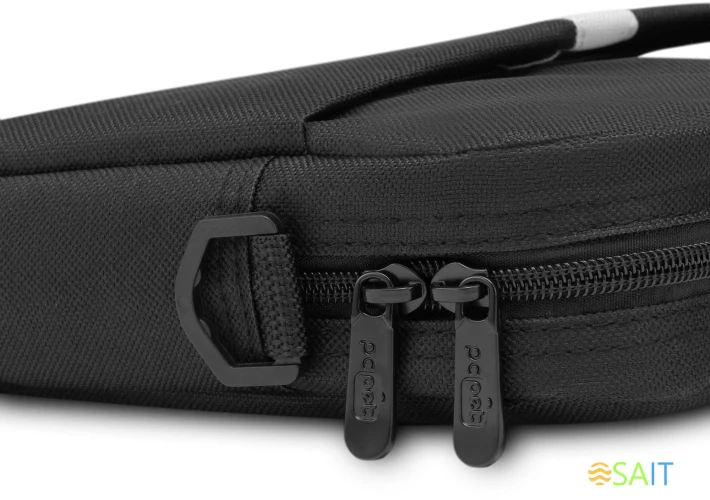 Сумка для ноутбука 15.6" PC Pet HQ Classic черный/синий полиэстер (PCP-1001BL)