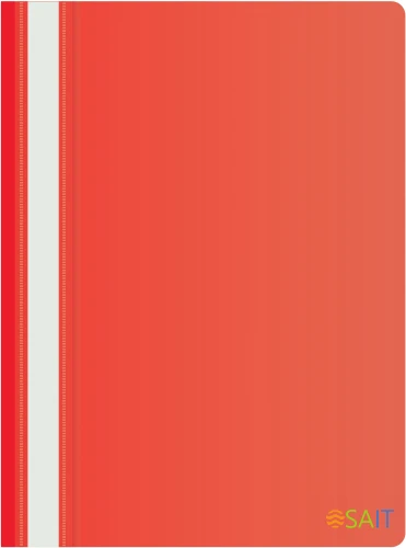 Папка-скоросшиватель Silwerhof Eco A4 прозрач.верх.лист пластик красный 0.11/0.13