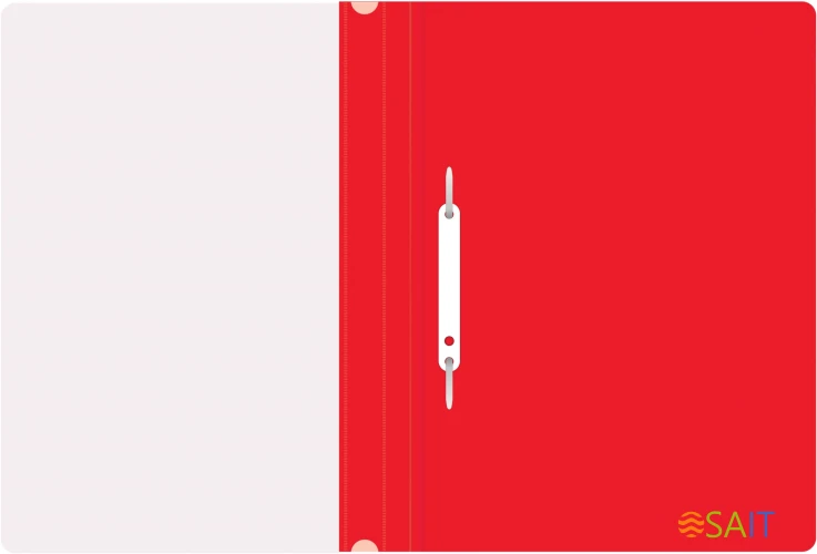 Папка-скоросшиватель Silwerhof Eco A4 прозрач.верх.лист пластик красный 0.11/0.13