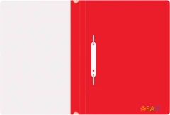 Папка-скоросшиватель Silwerhof Eco A4 прозрач.верх.лист пластик красный 0.11/0.13