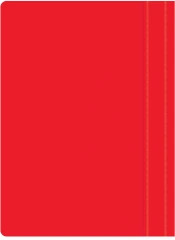 Папка-скоросшиватель Silwerhof Eco A4 прозрач.верх.лист пластик красный 0.11/0.13