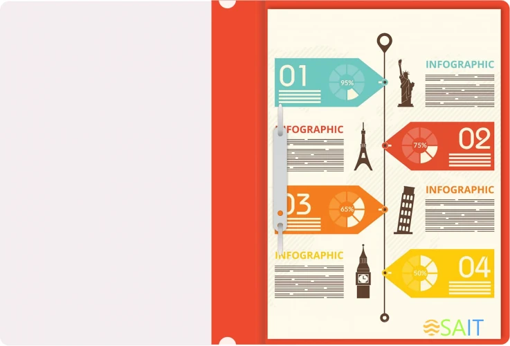 Папка-скоросшиватель Silwerhof Eco A4 прозрач.верх.лист пластик красный 0.11/0.13