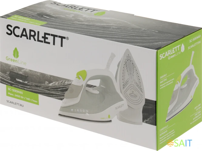 Утюг Scarlett Green Line SC-SI30K60 2400Вт белый/серый