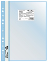 Папка-скоросшиватель Silwerhof 255121-02 A4 прозрач.верх.лист 20 вкладышей боков.перф. полипропилен голубой