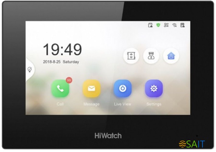 Видеодомофон HiWatch Pro VDP-H3212WB черный