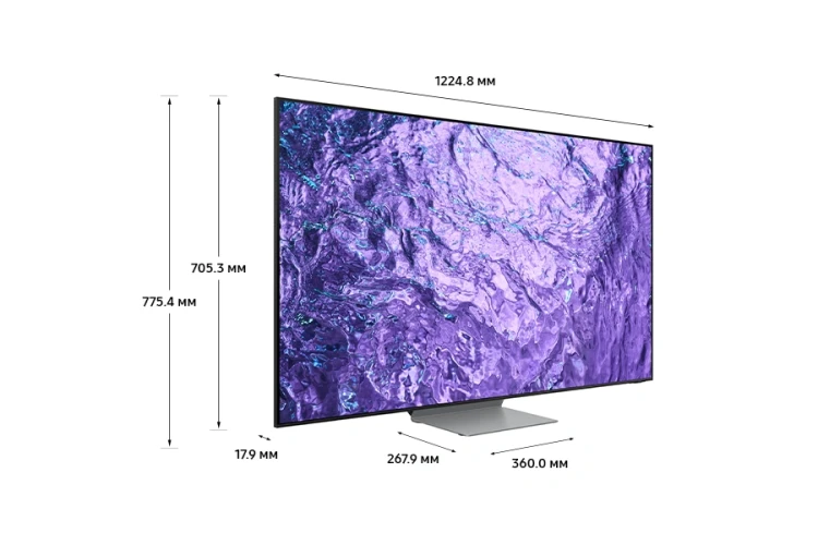 Телевизор QLED Samsung 55" QE55QN700CUXRU Q черный титан/серебристый 8K Ultra HD 60Hz DVB-T2 DVB-C DVB-S2 USB WiFi Smart TV