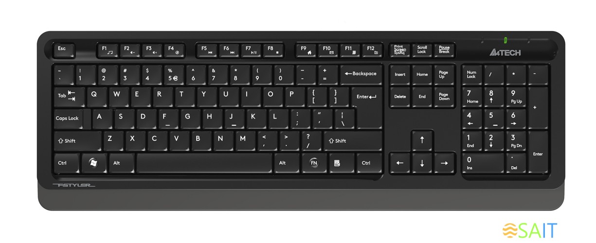 Клавиатура + мышь A4Tech Fstyler FG1010S клав:черный/серый мышь:черный/серый USB беспроводная Multimedia (FG1010S GREY)