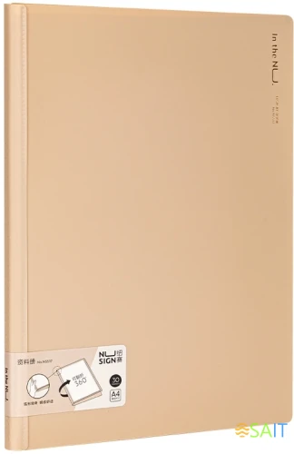 Папка с 30 прозр.вклад. Deli Nusign NS517GREY A4 полипропилен серый