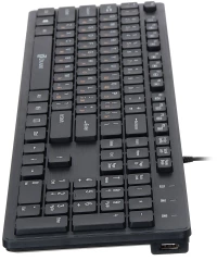 Клавиатура Оклик 520M2U черный/черный USB slim Multimedia