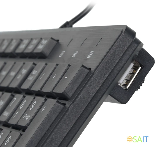 Клавиатура Оклик 520M2U черный/черный USB slim Multimedia