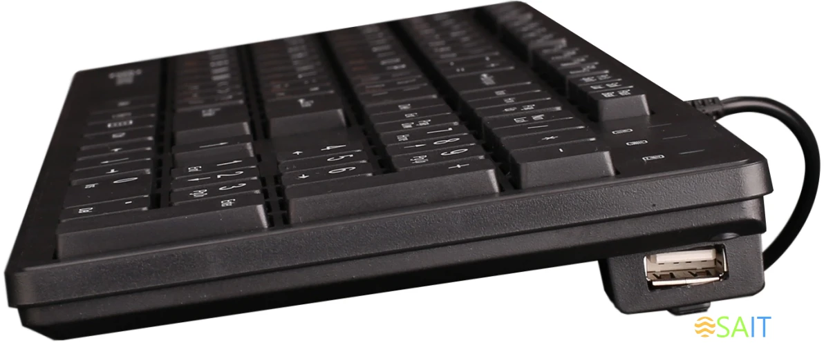 Клавиатура Оклик 520M2U черный/черный USB slim Multimedia