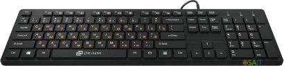 Клавиатура Оклик 520M2U черный/черный USB slim Multimedia