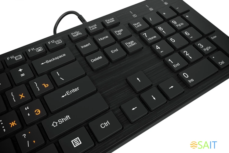 Клавиатура Оклик 520M2U черный/черный USB slim Multimedia