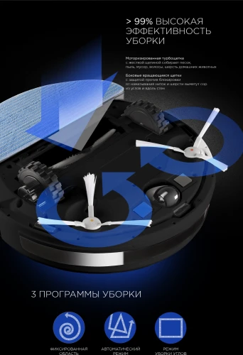 Пылесос-робот Red Solution RV-R6040S 22Вт черный