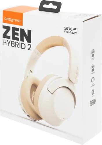 Гарнитура мониторные Creative Zen Hybrid 2 1.2м бежевый беспроводные bluetooth оголовье (51EF1140AA000)