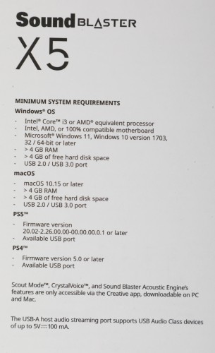 Звуковая карта Creative USB Sound Blaster X5 (Cirrus Logic CS43198) 5.1 Ret