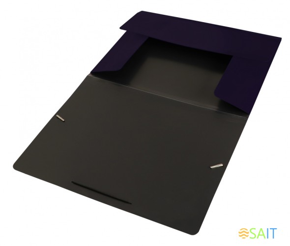 Папка на резинке Бюрократ DeLuxe DL510BBERRY A4 пластик кор.30мм 0.7мм черничный