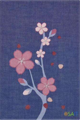 Блокнот Moleskine LIMITED EDITION SAKURA LESU08QP062BOX 130х210мм обложка текстиль 176стр. нелинованный подар.кор. синий 2025