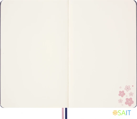 Блокнот Moleskine LIMITED EDITION SAKURA LESU08QP062BOX 130х210мм обложка текстиль 176стр. нелинованный подар.кор. синий 2025