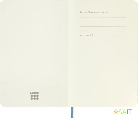 Блокнот Moleskine CLASSIC SOFT QP611B35 Pocket 90x140мм 192стр. линейка мягкая обложка голубой