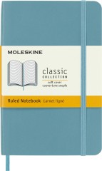 Блокнот Moleskine CLASSIC SOFT QP611B35 Pocket 90x140мм 192стр. линейка мягкая обложка голубой