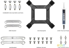 Система водяного охлаждения PcCooler DA360 Pro Digital WH ARGB Soc-AM5/AM4/1200/1700/1851 белый 4-pin Al LCD 300W Ret (DA360PRO-WHAWXL-GL)