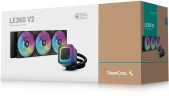 Система водяного охлаждения Deepcool LE360 V2 ARGB Soc-AM5/AM4/1200/1700/1851 черный 4-pin 19-31.6dB Al 250W 1632gr Ret (R-LE360-BKAMMC-G-2)