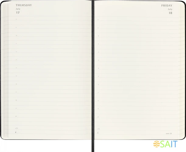 Ежедневник Moleskine ACADEMIC Large 130х210мм датир.18мес 592стр. черный