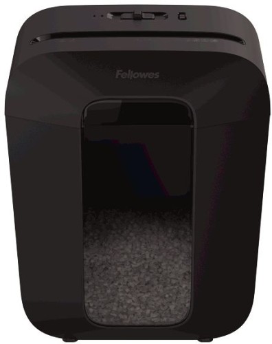 Шредер Fellowes PowerShred LX41 черный (секр.P-4) фрагменты 8лист. 17лтр. скрепки скобы пл.карты