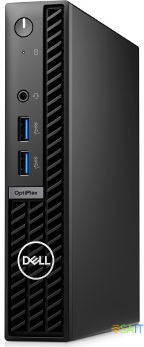Неттоп Dell Optiplex 7010 Micro i3 13100T (2.5) 16Gb SSD512Gb UHDG 730 Linux Ubuntu GbitEth WiFi BT 260W мышь клавиатура черный (7010-3650)