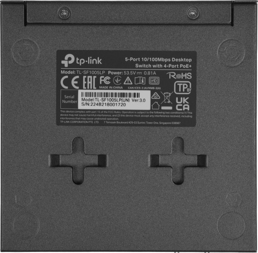 Коммутатор TP-Link TL-SF1005LP (L2) 5x100Мбит/с 4PoE 41W неуправляемый