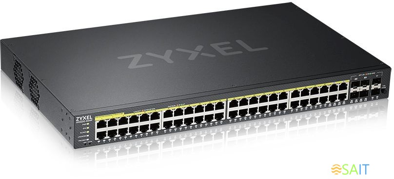 Коммутатор Zyxel GS2220-50HP-EU0101F (L2) 44x1Гбит/с 4xКомбо(1000BASE-T/SFP) 2SFP 48PoE+ 375W управляемый