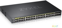 Коммутатор Zyxel GS2220-50HP-EU0101F (L2) 44x1Гбит/с 4xКомбо(1000BASE-T/SFP) 2SFP 48PoE+ 375W управляемый