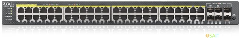 Коммутатор Zyxel GS2220-50HP-EU0101F (L2) 44x1Гбит/с 4xКомбо(1000BASE-T/SFP) 2SFP 48PoE+ 375W управляемый