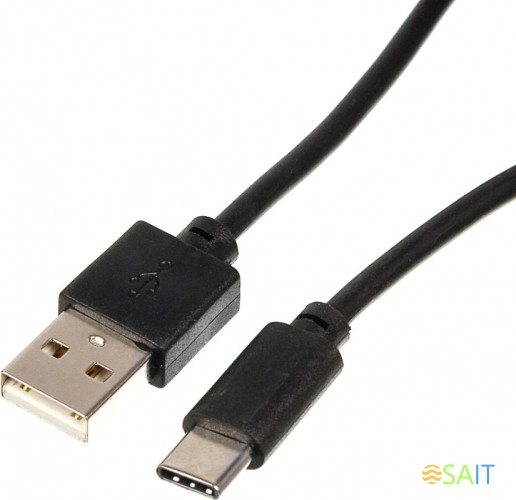 Кабель USB (m)-USB Type-C (m) 1.8м черный