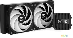 Система водяного охлаждения Zalman Alpha2 A24 ARGB Soc-AM5/AM4/1200/1700/1851 черный 4-pin 29.7dB Al+Cu LCD 2000gr Ret (ALPHA2 A24 BLACK)