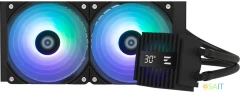 Система водяного охлаждения Zalman Alpha2 A24 ARGB Soc-AM5/AM4/1200/1700/1851 черный 4-pin 29.7dB Al+Cu LCD 2000gr Ret (ALPHA2 A24 BLACK)