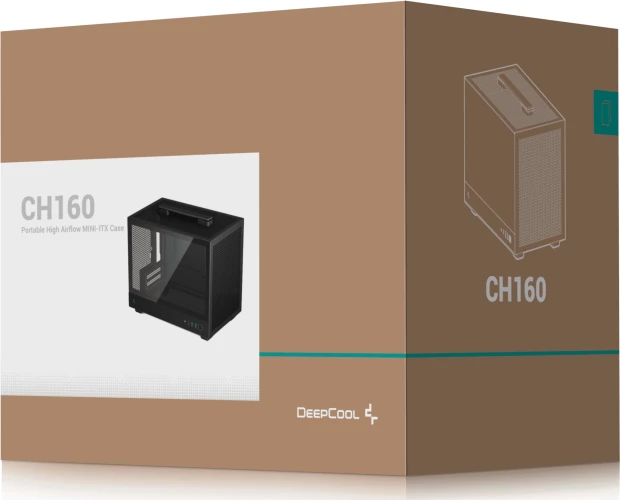 Корпус Deepcool CH160 черный без БП miniITX 7x120mm 1xUSB3.0 audio bott PSU