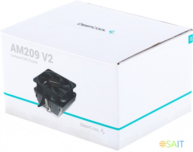 Устройство охлаждения(кулер) Deepcool CK-AM209 V2 Soc-AM5/AM4/AM3+/AM2+/FM2+ черный 3-pin 22dB Al 65W 224gr Ret (DP-ACAL-A09-V2)