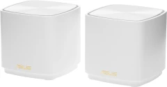 Бесшовный Mesh роутер Asus ZenWiFi XD5 (XD5 (W-2-PK)) AX3000 10/100/1000 компл.:устройство/крепления/адаптер белый (упак.:2шт)