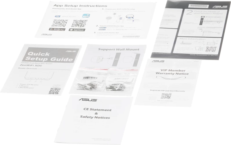 Бесшовный Mesh роутер Asus ZenWiFi XD5 (XD5 (W-2-PK)) AX3000 10/100/1000 компл.:устройство/крепления/адаптер белый (упак.:2шт)