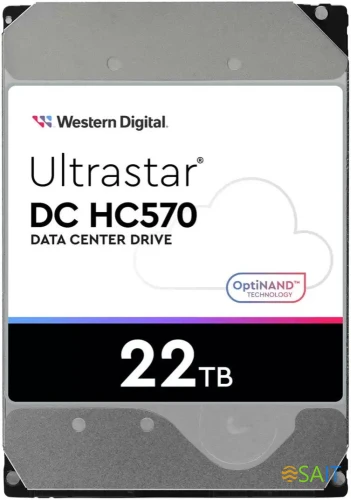 Жесткий диск WD SATA-III 22TB 0F48155 WUH722222ALE6L4 Server Ultrastar DC HC570 512E (7200rpm) 512Mb 3.5"