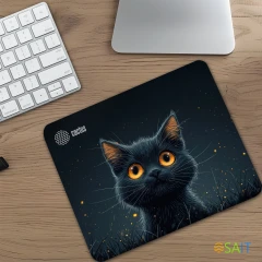 Коврик для мыши Cactus Black Cat 250x200x3мм (CS-MPC-D09S)