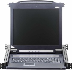 ЖК-монитор 17" с клавиатурой, выдвижной, 1U, RAL 7021 ATEN CL1000M